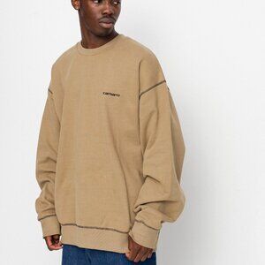 Carhartt WIP Nazka sweatshirt Crewneck Pullover Sweater Brown Smal Oversized tan